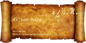 Éles Maja névjegykártya